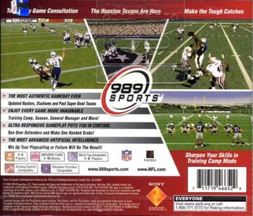 NFL GameDay 2003 (US) box cover back